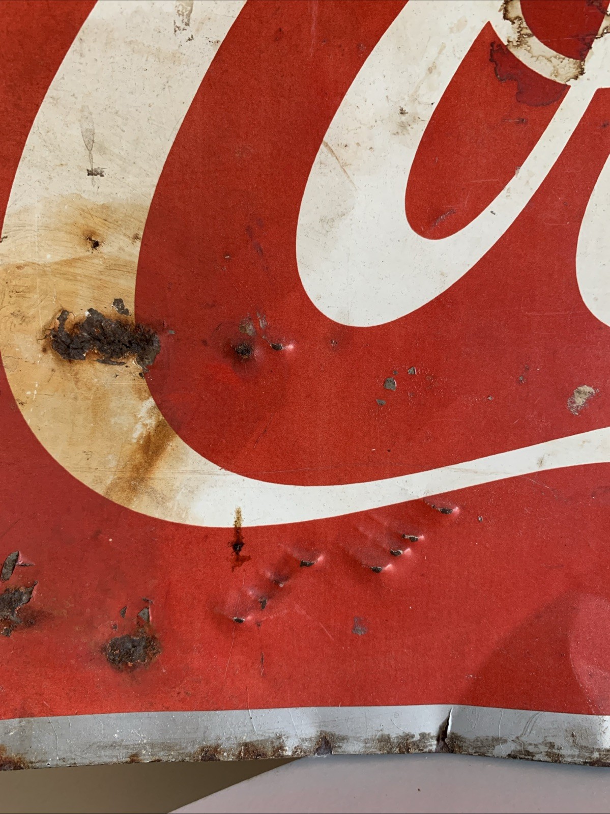 Original Mid Century Vintage Coca Cola Metal Sign Coke Advertising 33.5” X 11.5”