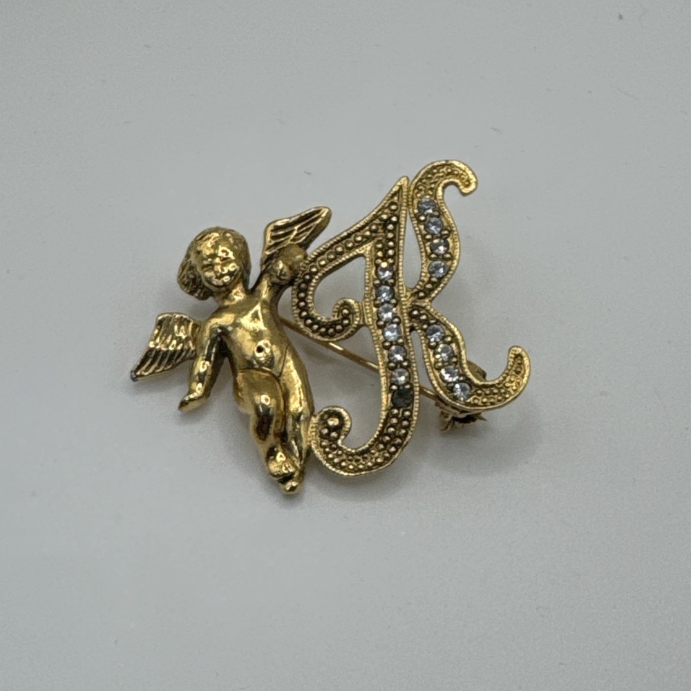 Vintage Gold Tone Cherub K