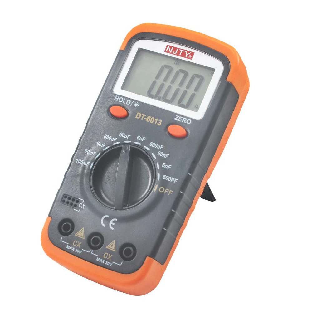DT6013 Digital Capacitor Meter, 6000 Counts Capacitance Tester Large LCD Screen