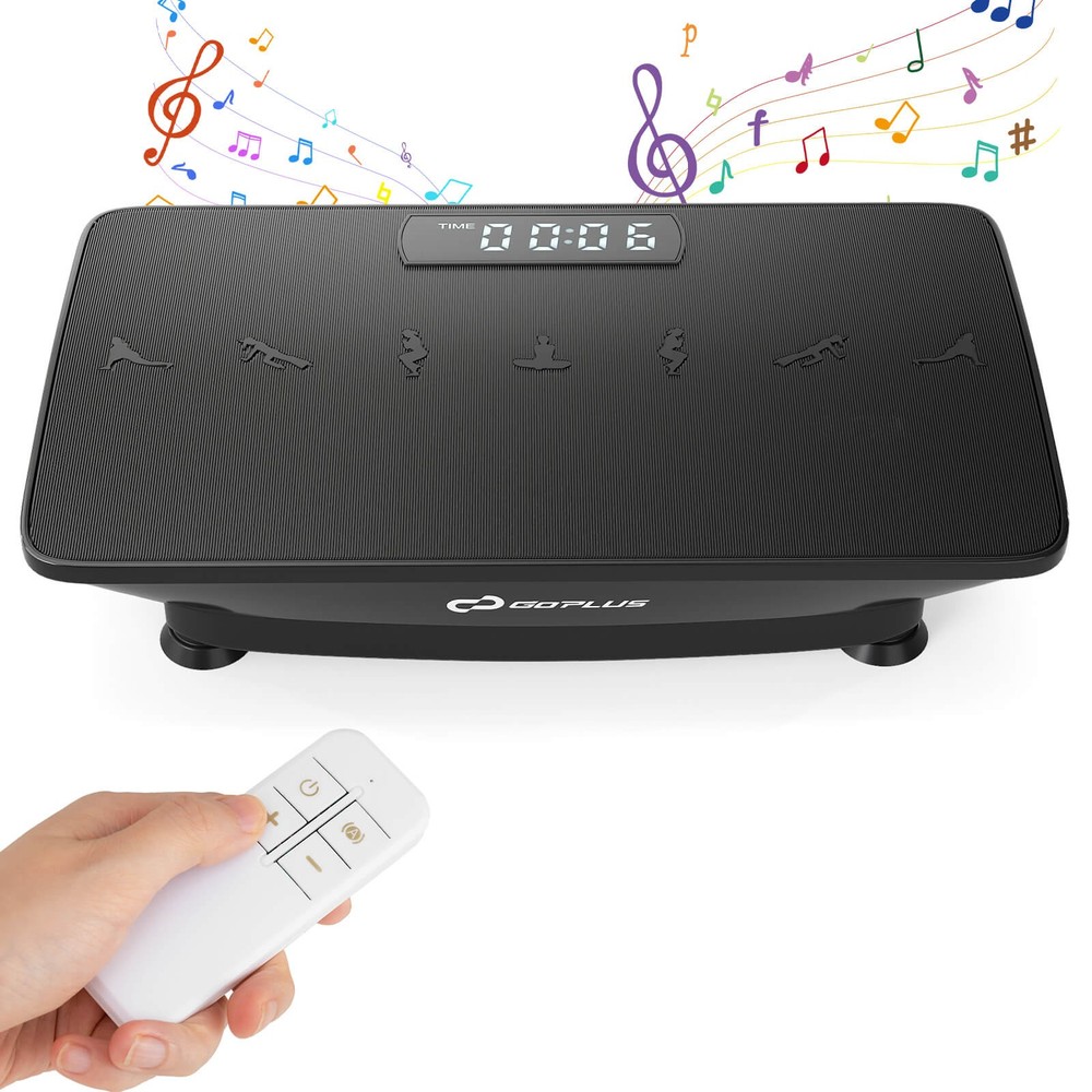 Vibration Plate Exercise Machine w/ Gravity Sensor, Remote Control, Bluetooth