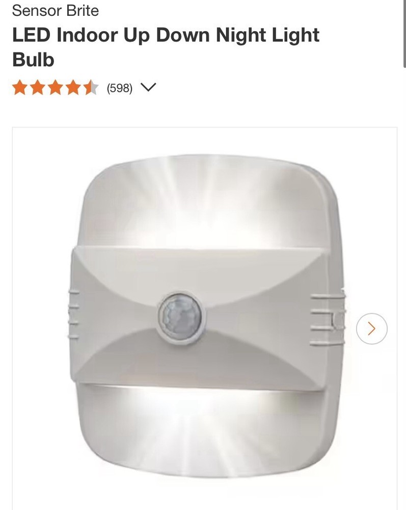 Sensor BriteLED Indoor Up Down Night LightBulb