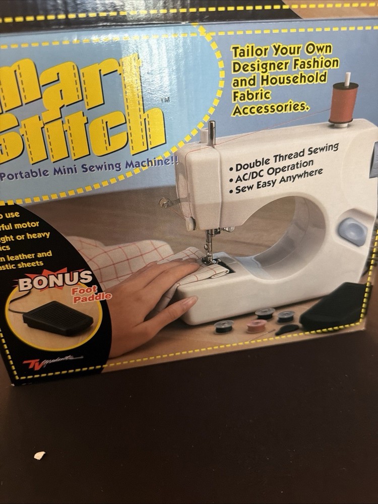 Smart Stich Portable Mini Sewing Machine Double Thread Sewing, AC/DC Operation