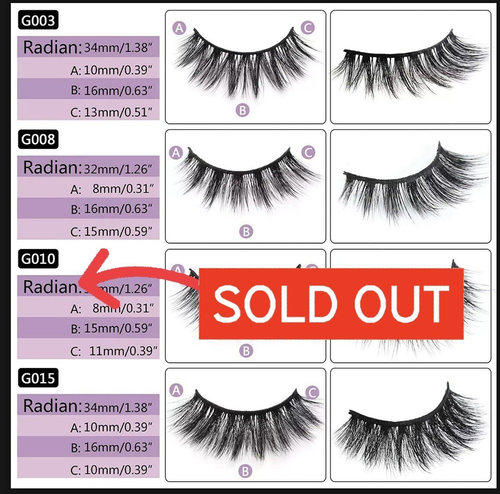 Faux handmade mink 3D eyelashes