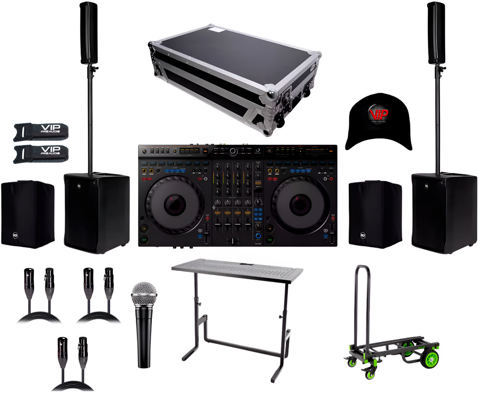 DDJ-GRV6 Controller bundle w/ Case,workstation,Speaker,Covers,Cables,Mic,Trolley