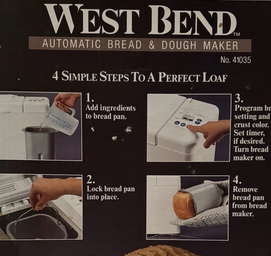 West Bend Automatic Bread & Dough Maker Machine Model 41035 Box Damage But New