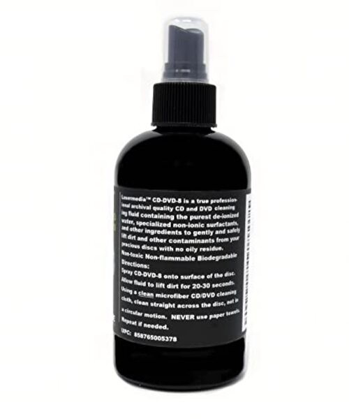 CD DVD Cleaning Solution Fluid (Not a Scratch Remover) 8 Ounce (237 ML) Spray