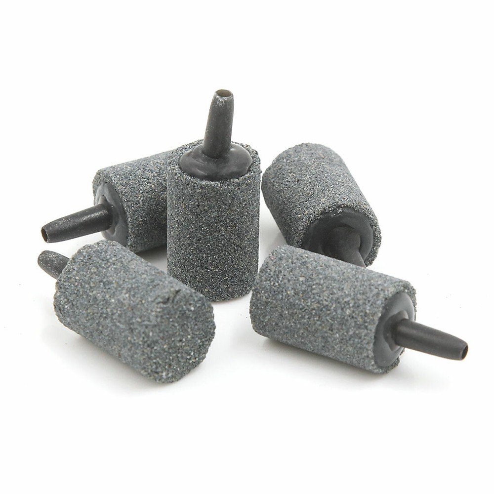 5 PCS Fish Tank Gray Air Stone Bubble Diffusers Maker 25x18mm