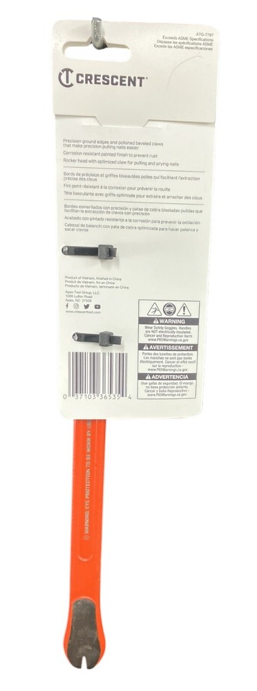 CRESENT Pry Bar Nail Puller 12" NPWC12