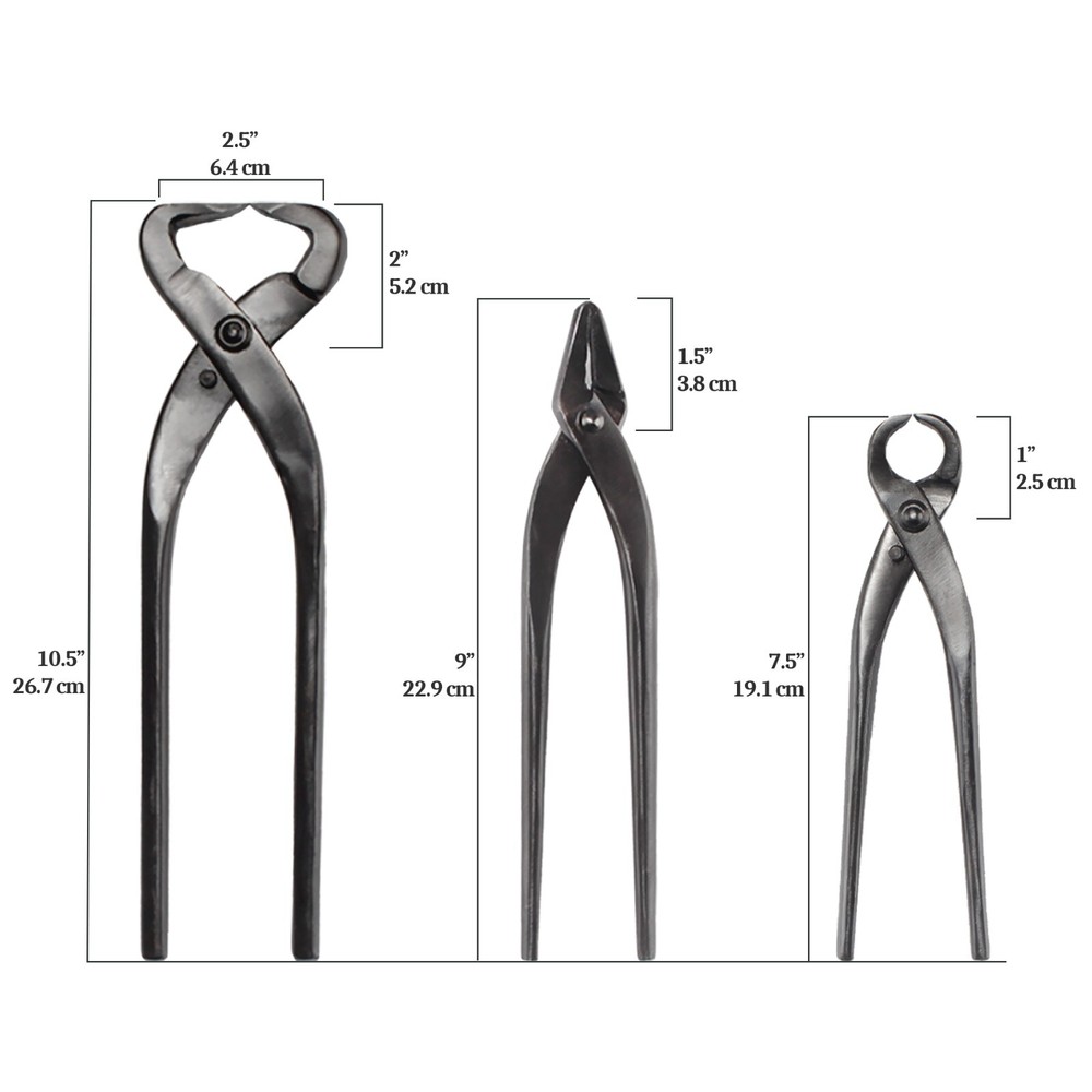 3 Piece Trunk and Root Bonsai Tool Set