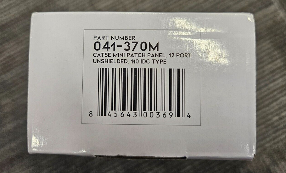 Vertical Cable CAT5e 12 Port Patch Panel RJ45 - Open Box