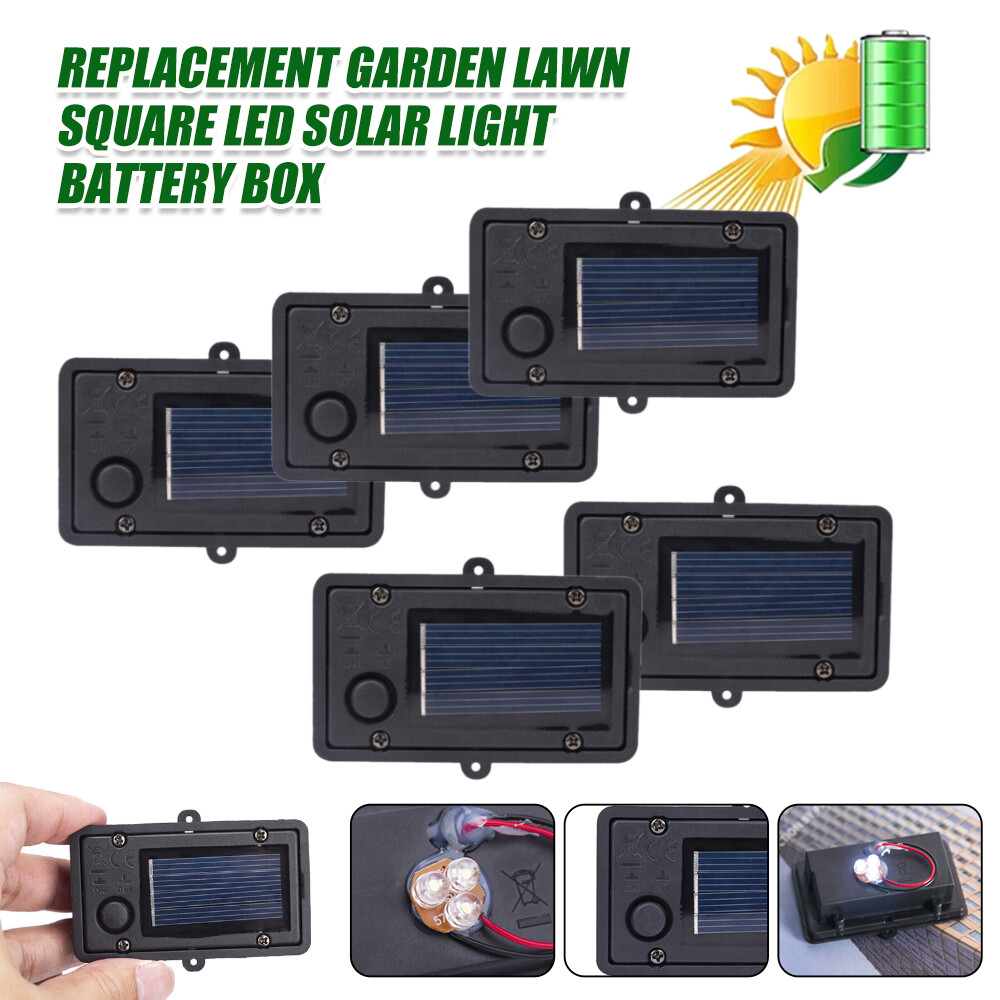 1-5pcs Selections Replacement Garden Solar LED Light Rectangular Battery Boxes.