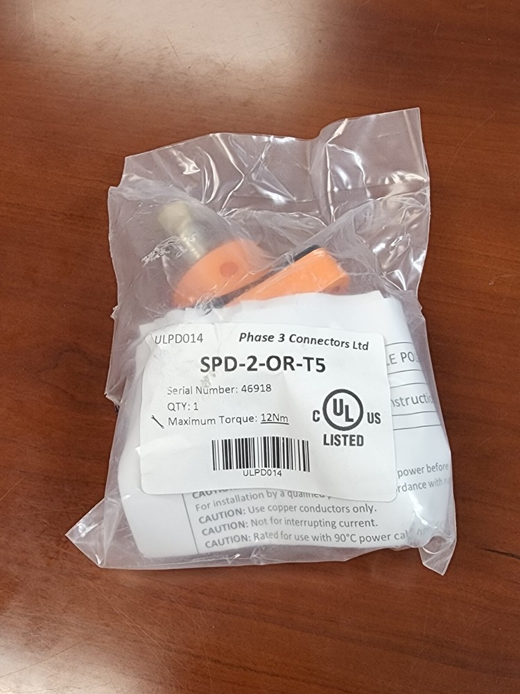 Phase 3 L2 Drain Panel Socket 500Amp Orange  SPD-2-OR-T5