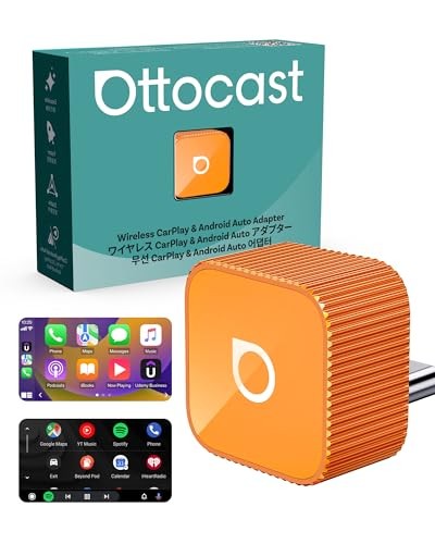 OTTOCAST Upgraded Mini Cube 3.0 Wireless Carplay & Android Auto Wireless Adapter