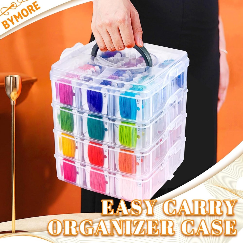 Complete 262-Piece Embroidery Thread Kit: Organized Storage & Essential Tools