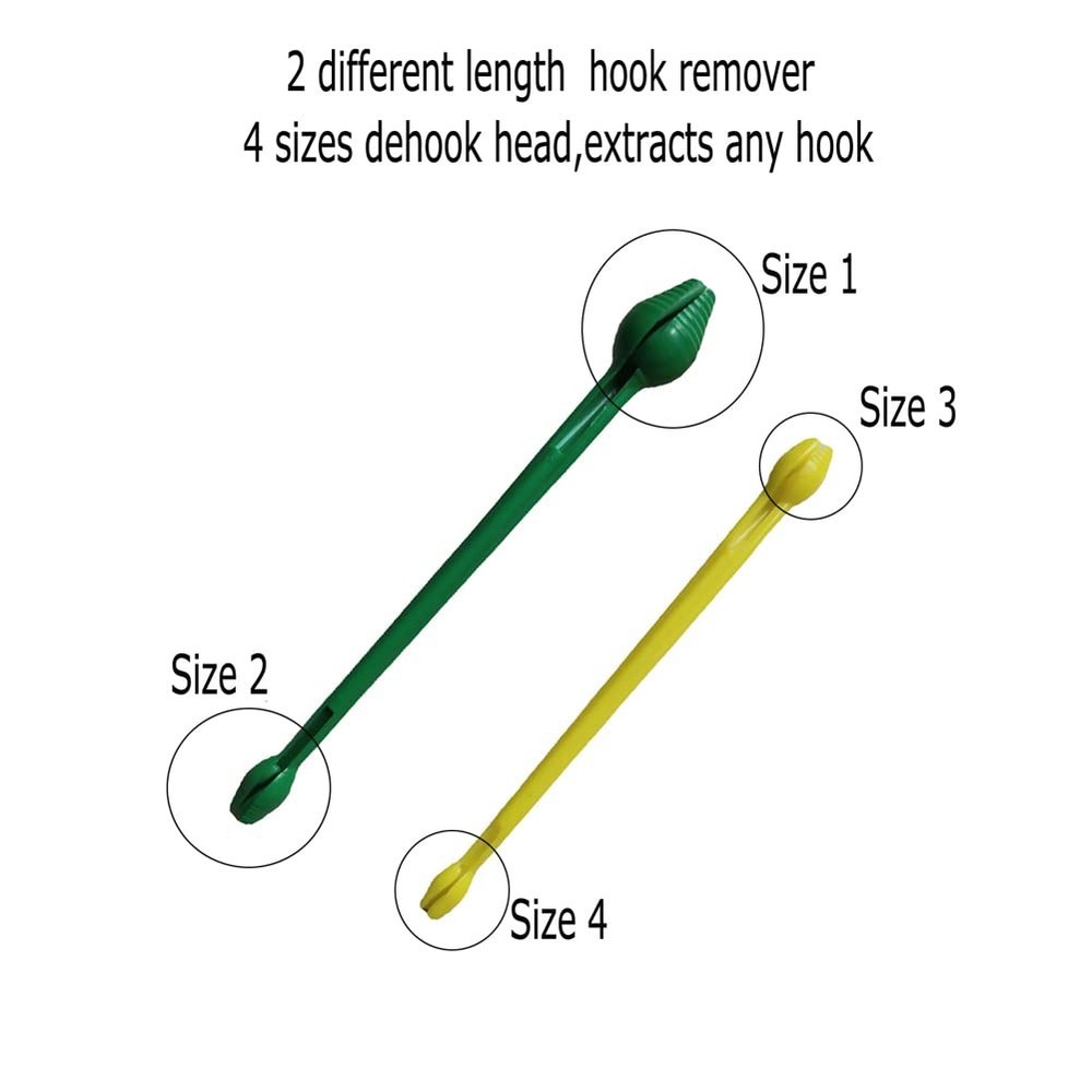 Fishing Hook Quick Remover 2pcs Portable Plastic Fish Hook Extractor Tool