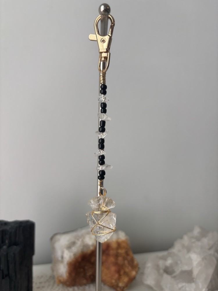 Quartz Arrowhead Keychain Handmade