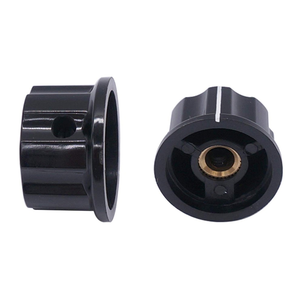 10 Pcs Potentiometer Knobs Silver Black 4mm Shaft