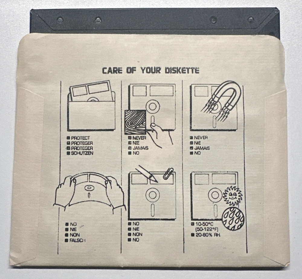 SOUND MACHINE – 5.25” Floppy Disk – QuickShot – Vintage PC Software UNTESTED