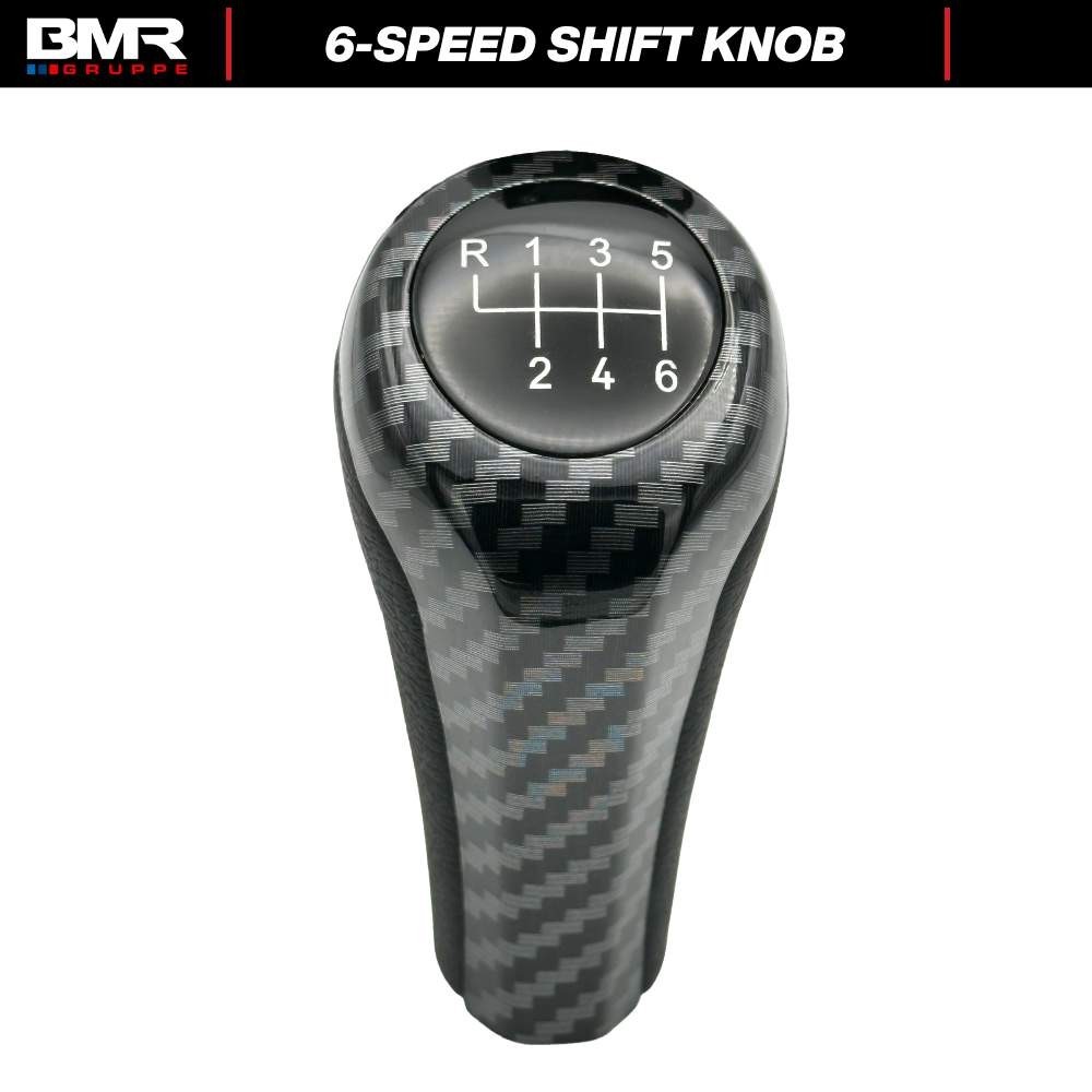 6-Speed Carbon Fiber Style Shift Knob for BMW E46 E92 E90 E82 E60 E39 E36 M X