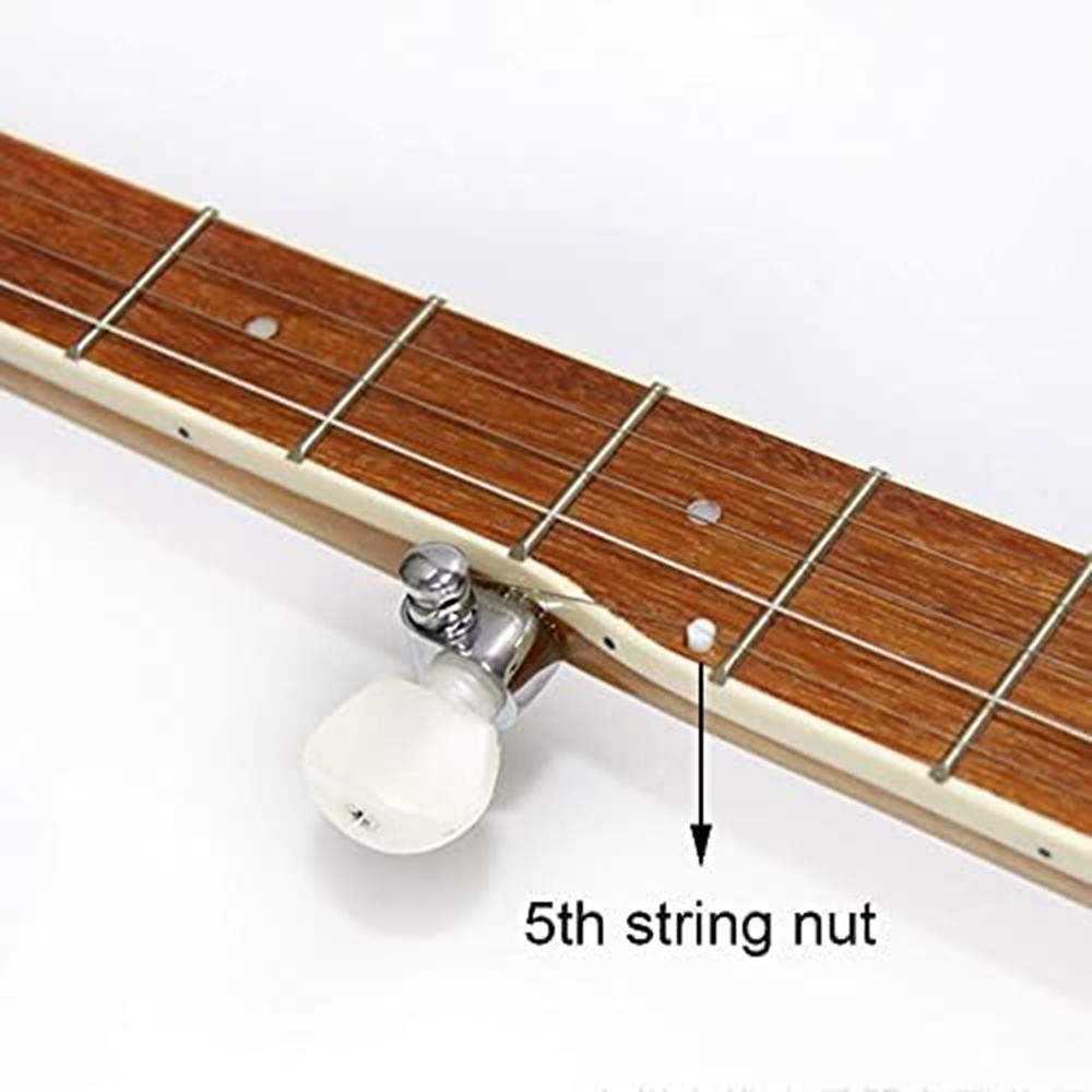 5 Piece Real Bone Banjo 5Th String Beef Bone Color 5x3mm for 5 String4509