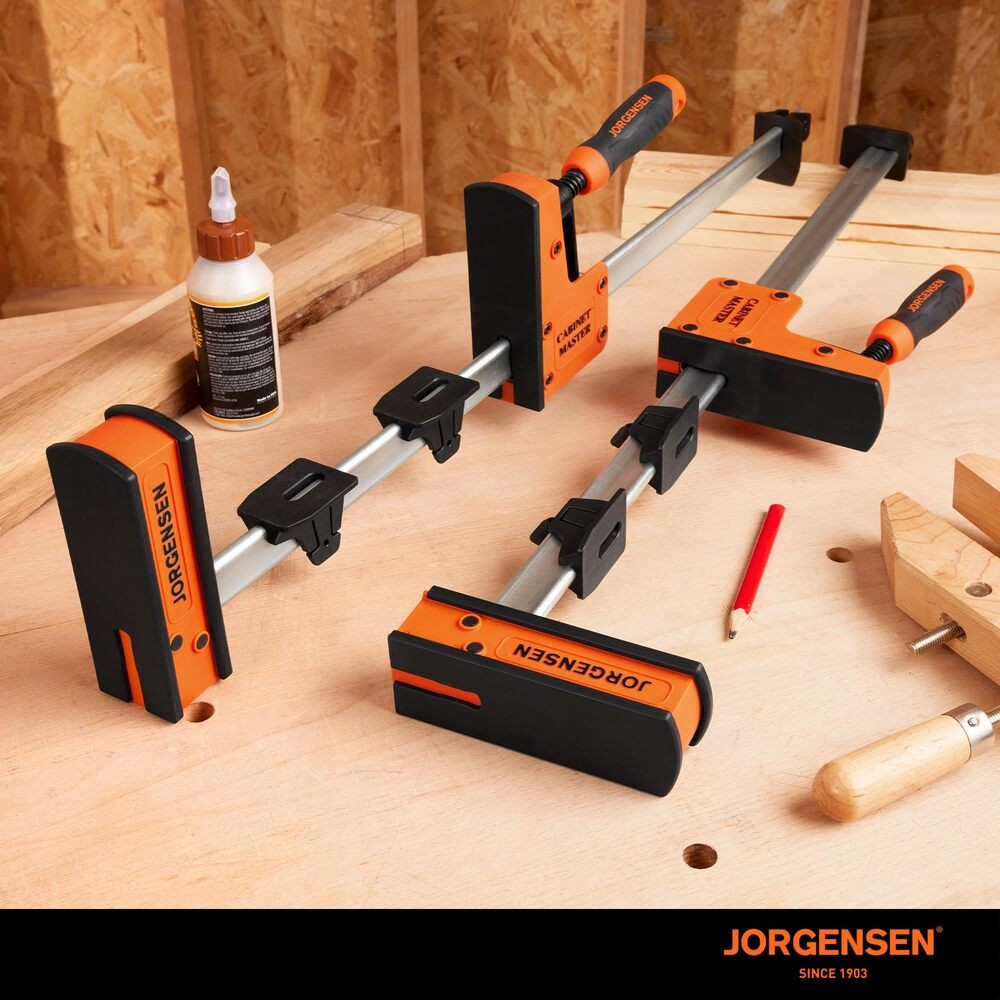 JORGENSEN 2-PACK 24" Parallel Bar Clamp Heavy-Duty Cabinet Master Clamp 2200 lbs