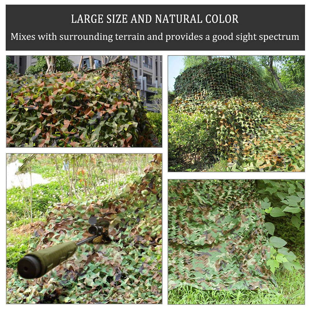 26x26Ft Military Woodland Camouflage Netting Cutable Camo Net Camping Hunting