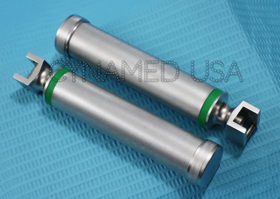 NEW 2 PREMIUM GRADE Fiberoptic Laryngoscope Handle Medium EMT Anesthesia A+ CE