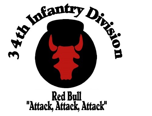 Address Labels - 34th Infantry Division - Red Bull "Attack, Attack, Attack"01