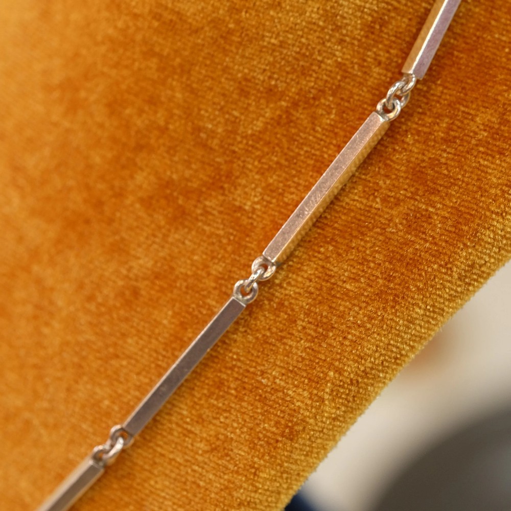 Vintage Silver Barrel Chain