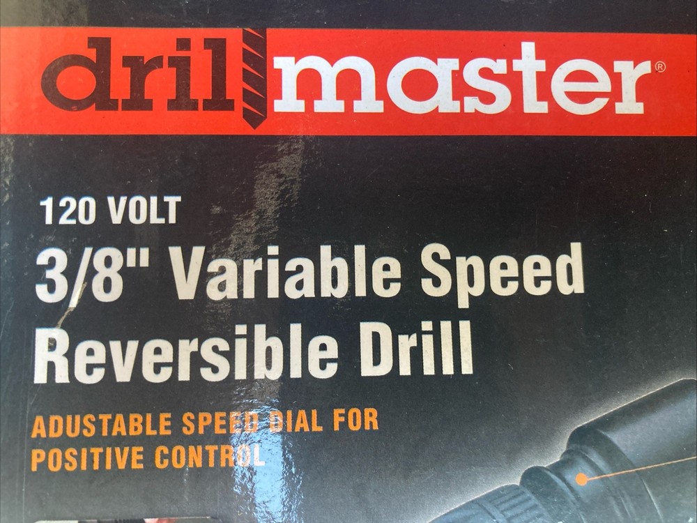 Drill Master 120 Volt 3/8"Variable Speed Reversible Electric Drill Item 3670-NEW