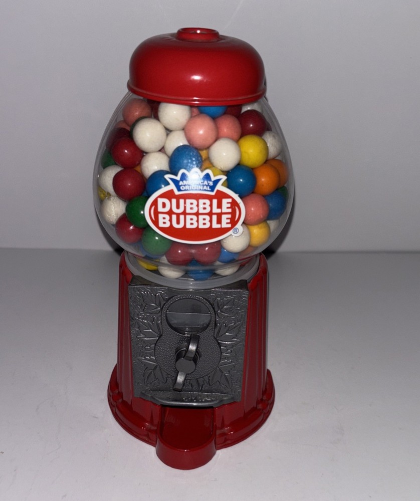 Dubble Bubble Plastic 9" Bubble Gum Machine (works)