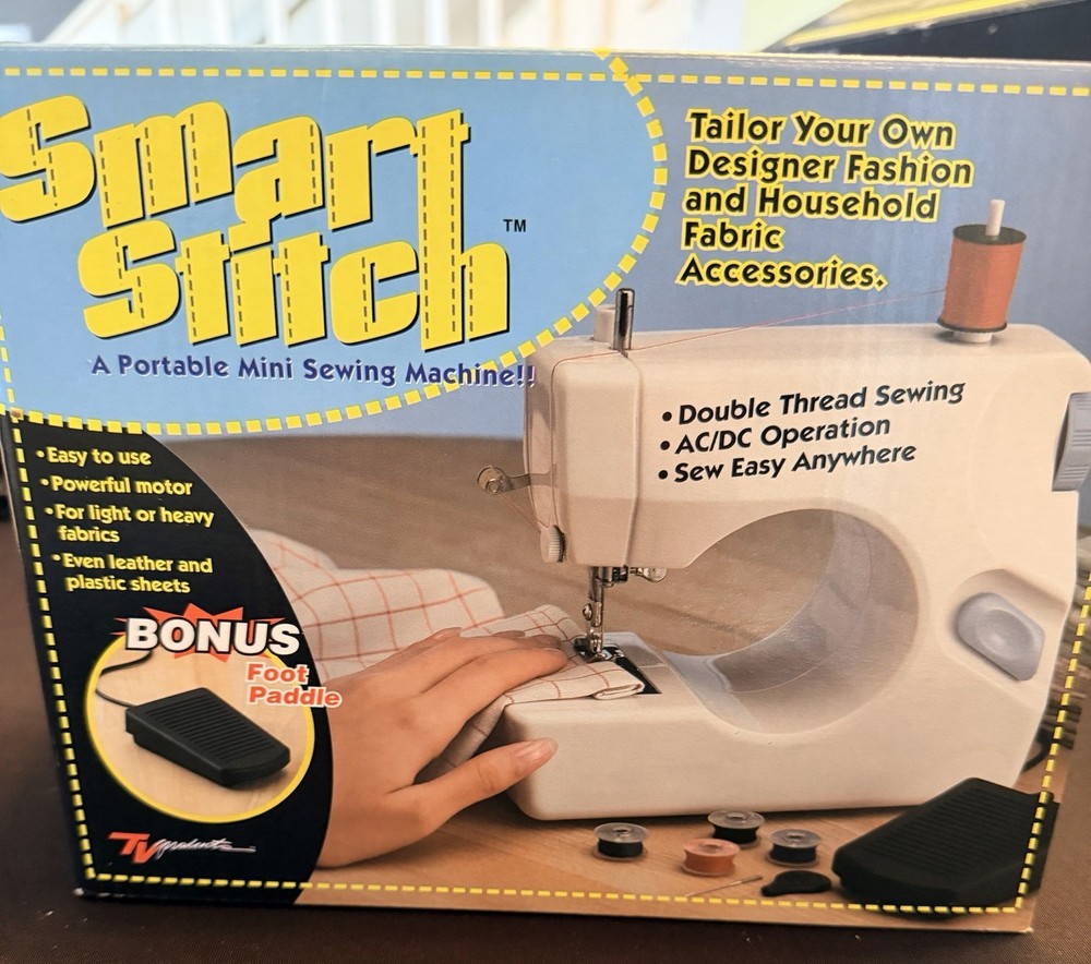 Smart Stich Portable Mini Sewing Machine Double Thread Sewing, AC/DC Operation