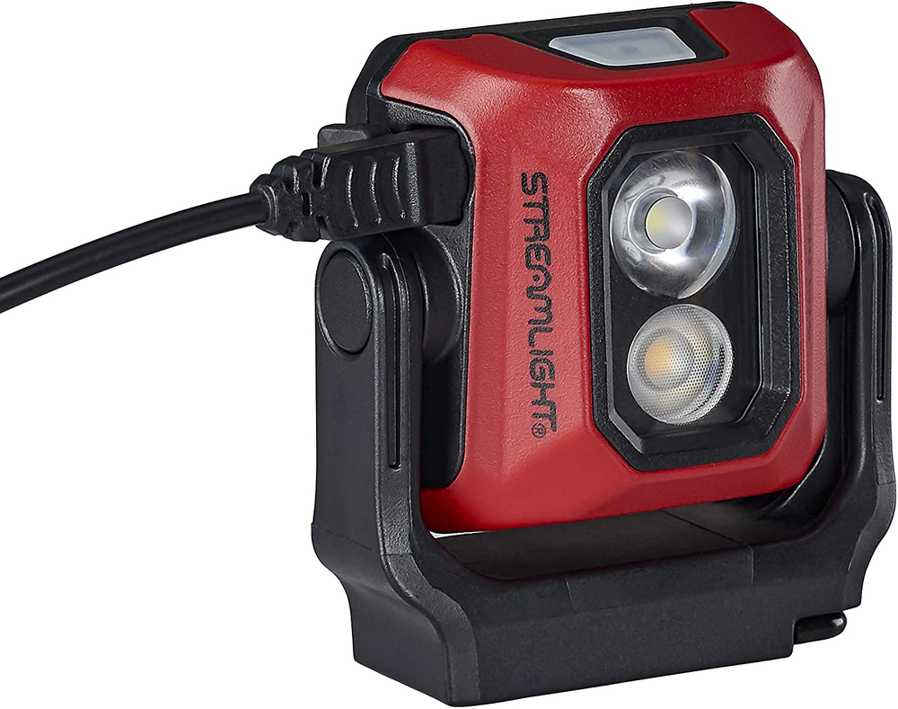 USB Rechargeable Compact Work Light Durable Water and Impact Resistant Red