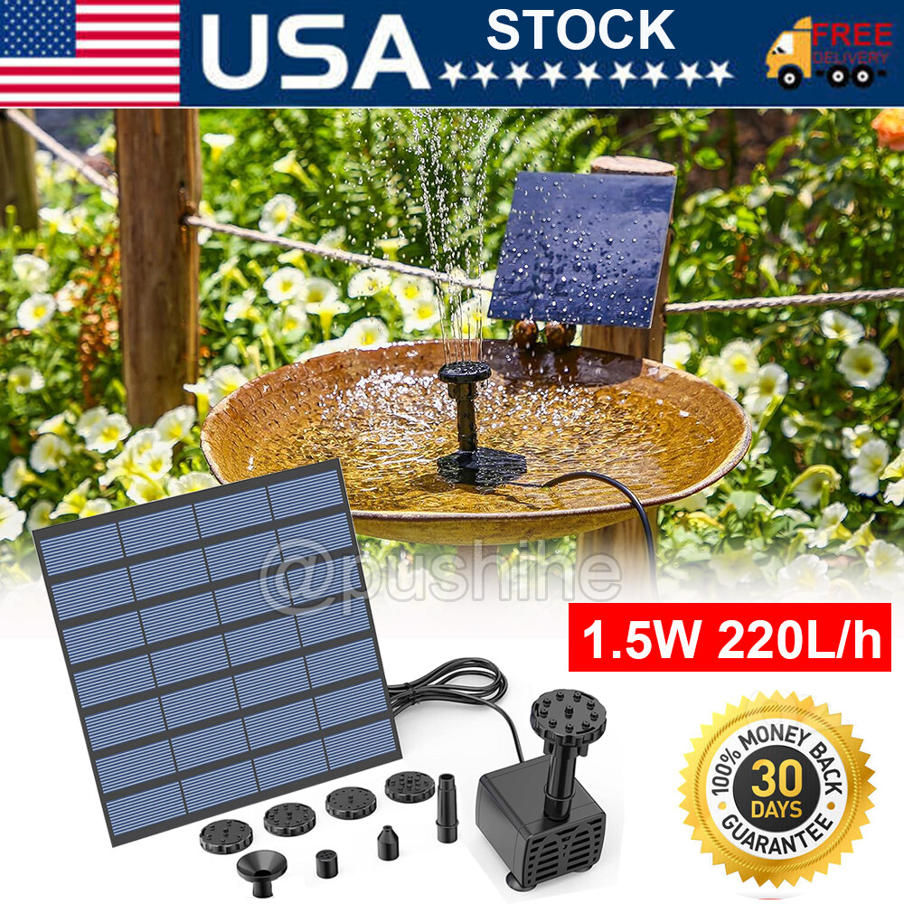 Solar Power Fountain Floating Water Pump for Bird Bath Pond
