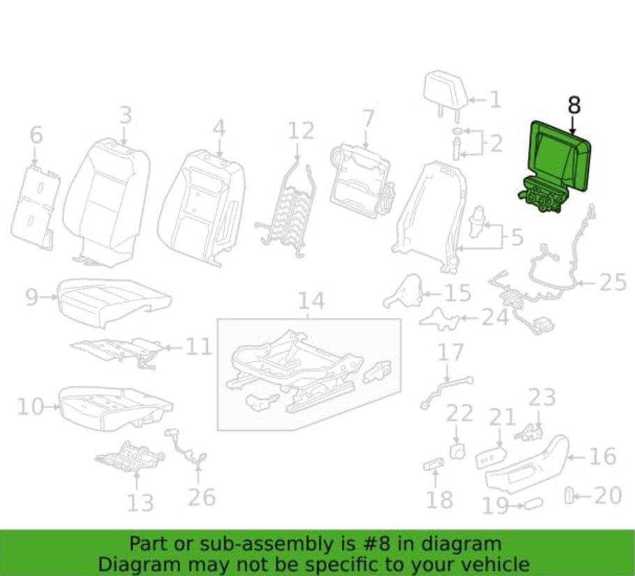 85100044 84824745 LCD Display For 21-24 Suburban GMC Yukon XL Headrest BACK SEAT