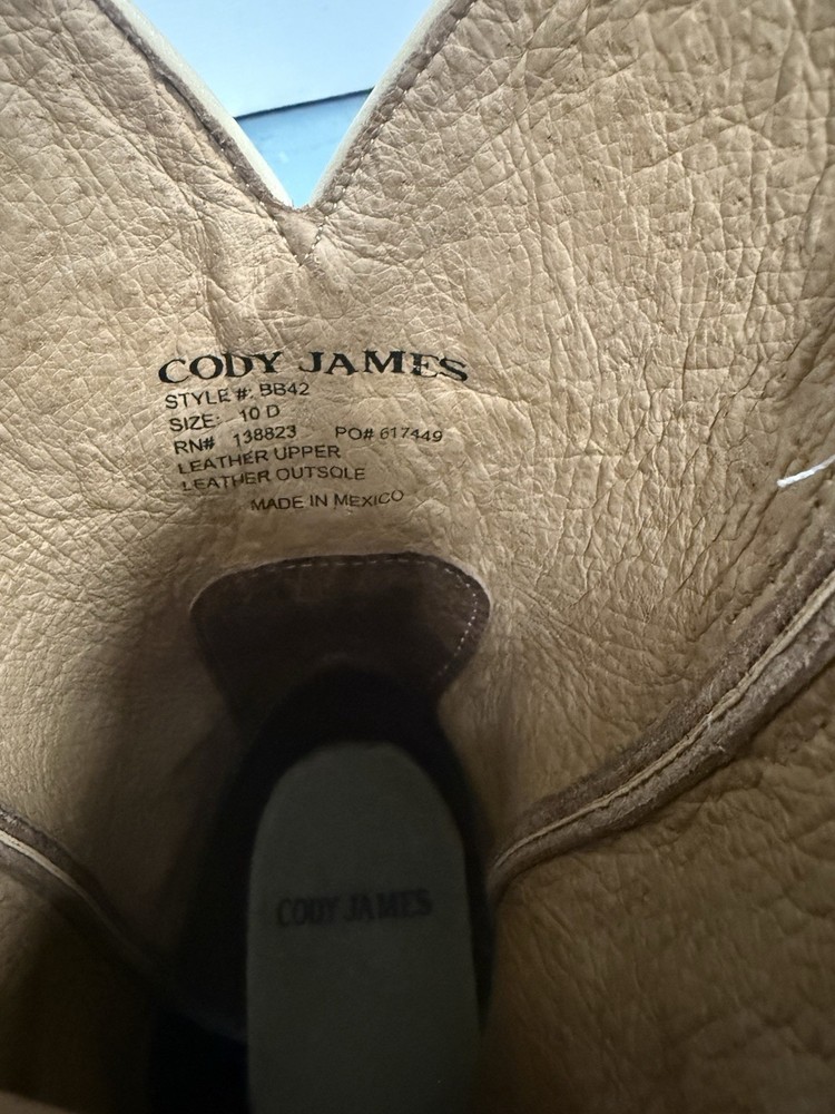 Cody James Exotic Python Western Boots Men's Size US 10 D