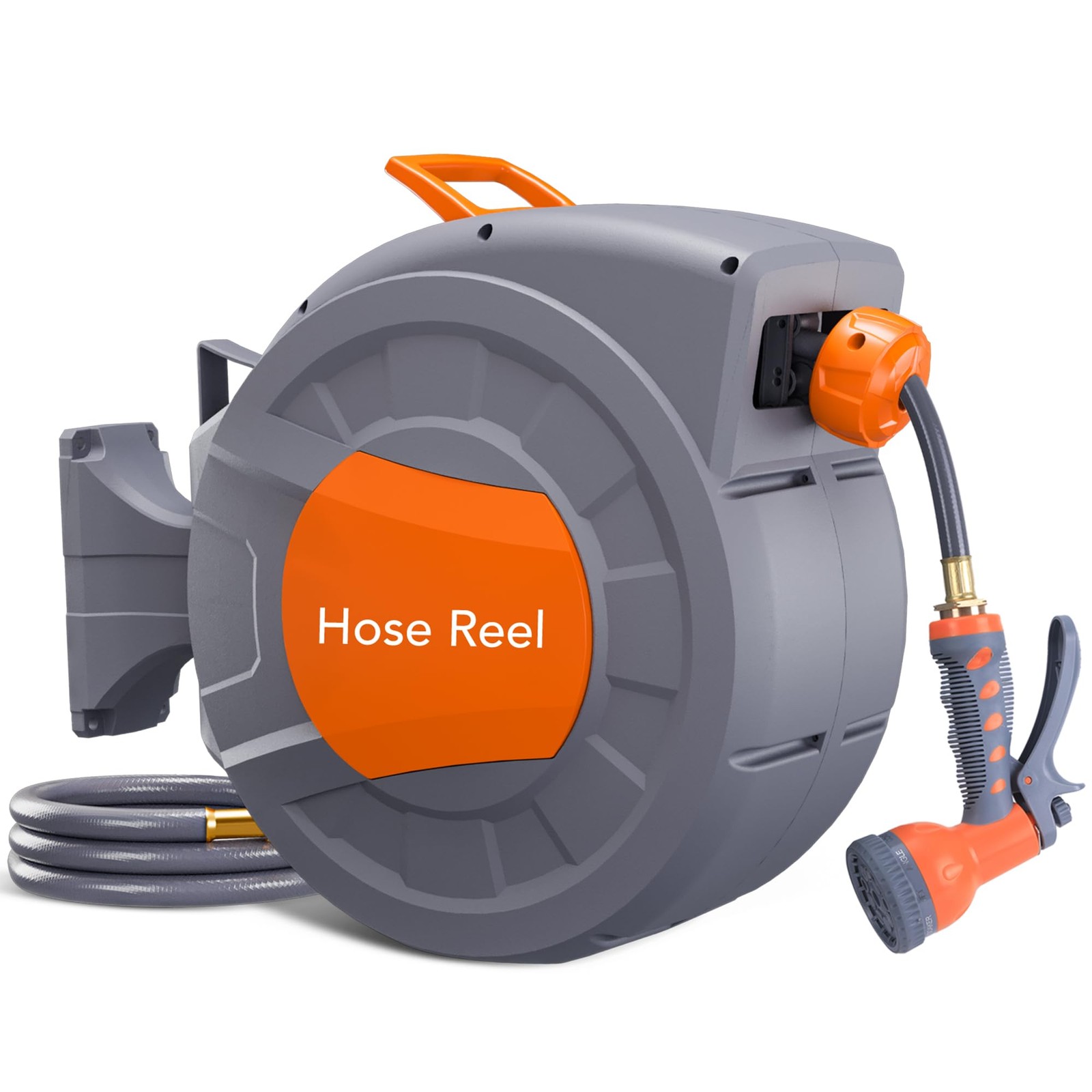 1/2 in x 100 Ft Retractable Garden Hose Reel Wall Mounted
