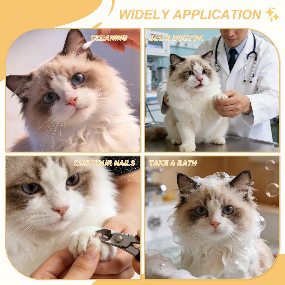 Cat Muzzle Breathable Mesh Muzzle Circumference 9-10 Inches Dark Blue