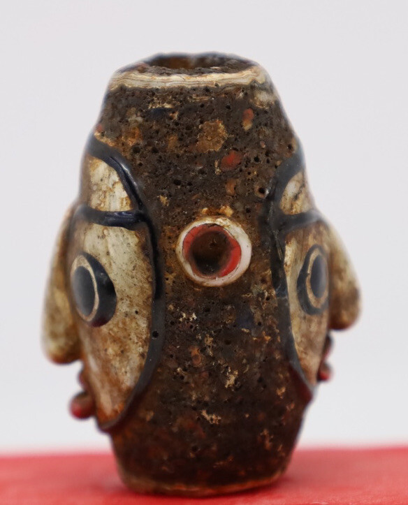 Ancient roman Both Side face bead