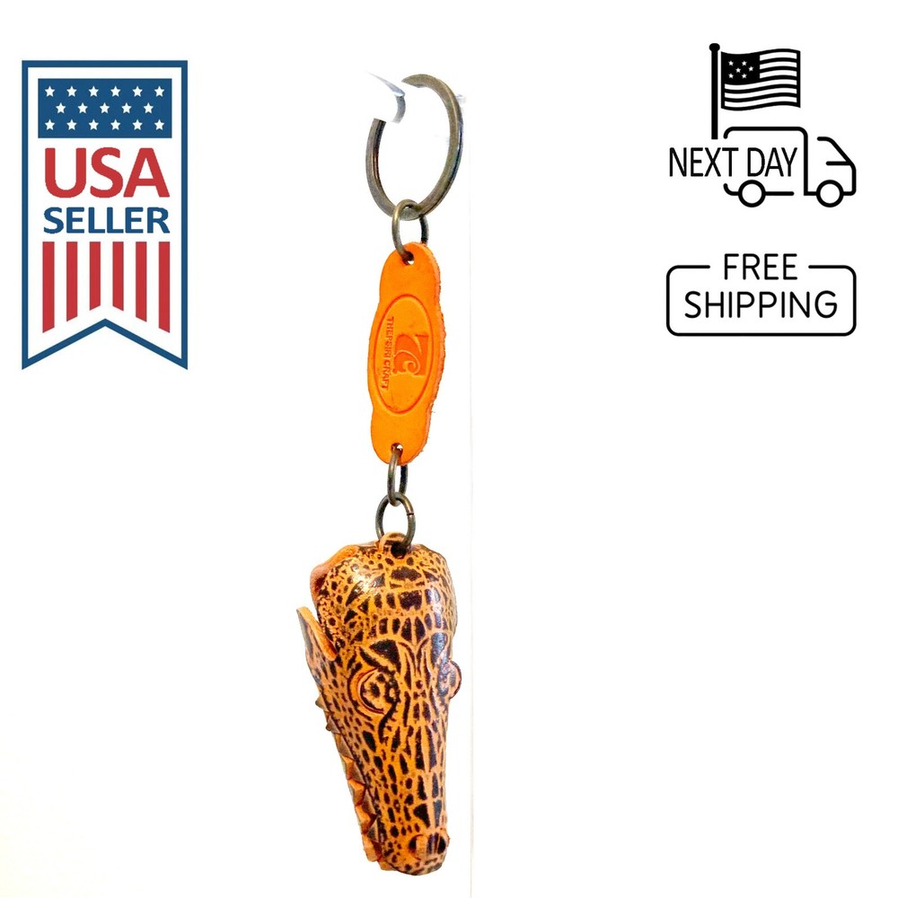 Crocodile Handmade Leather Keyring