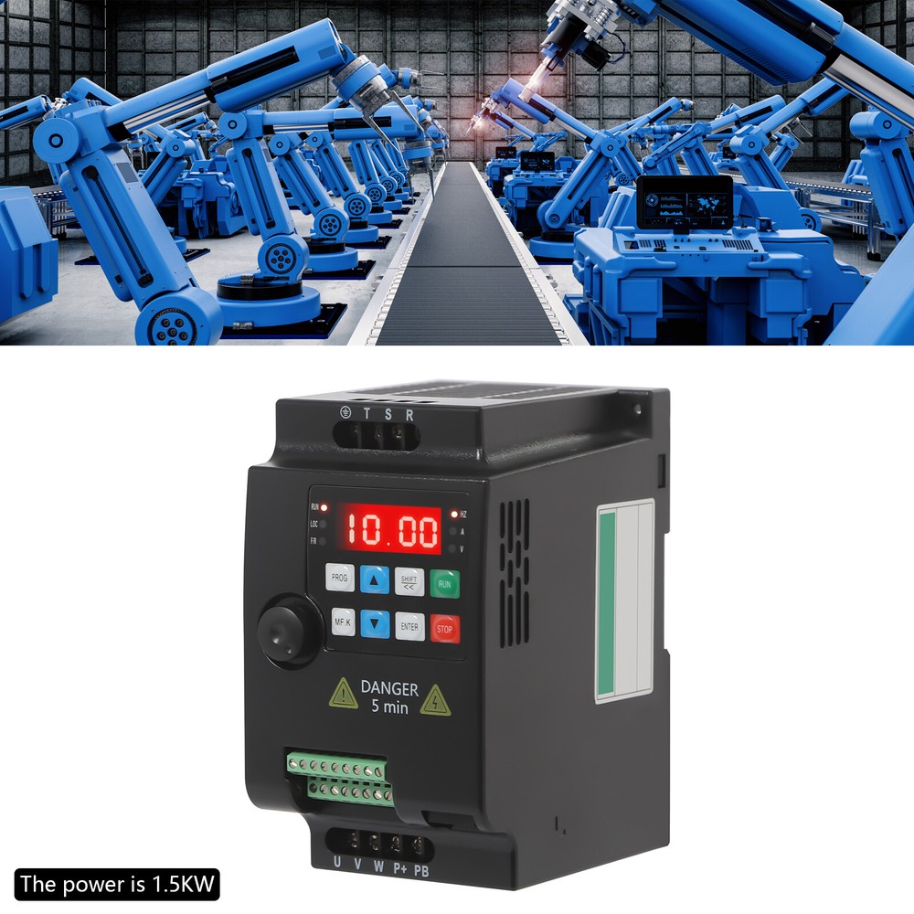 2 HP 3 Phase Motor Variable Frequency Drive VFD Speed Controller 220VAC 1.5KW 7A