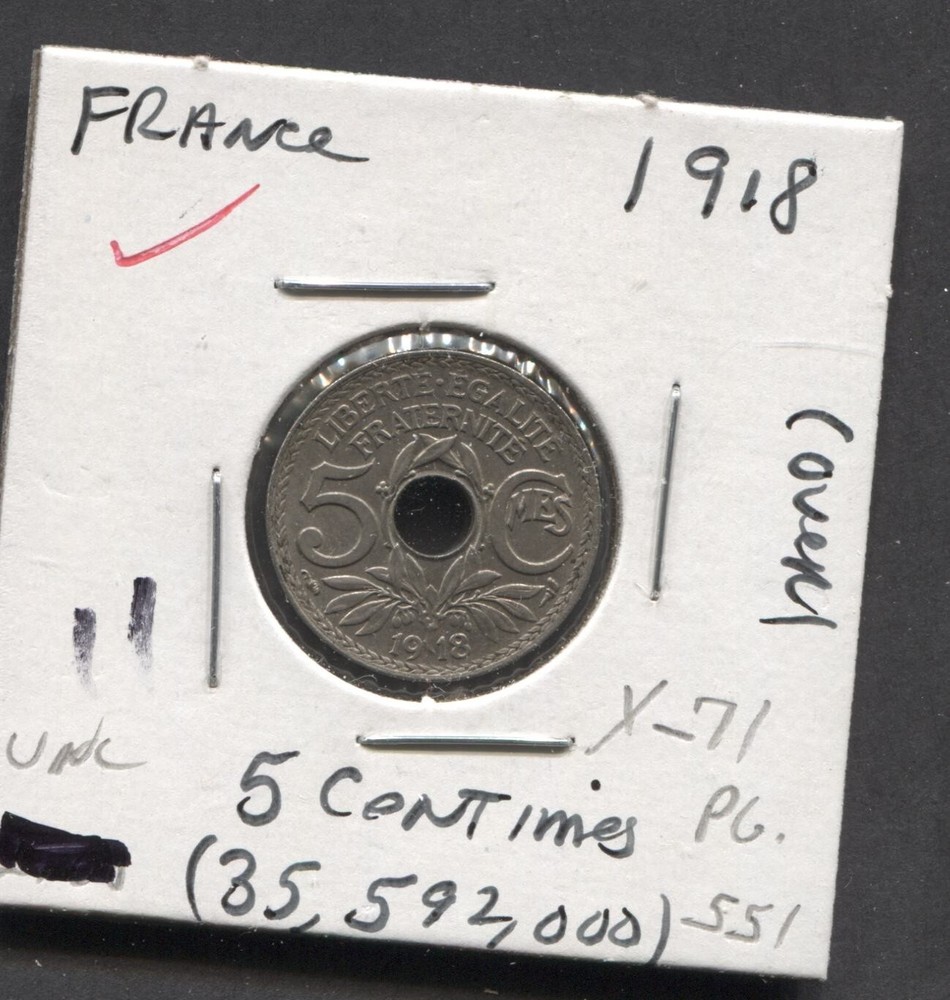 1918-Germany-UNC/5 Centimes