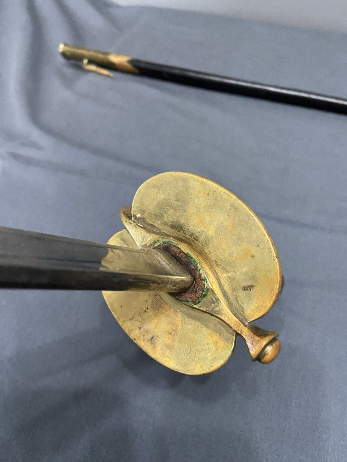 Original Early CIVIL WAR Ames M1840 NCO Sword 1862 w/Repro Leather Scabbard