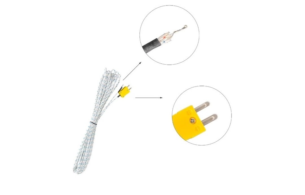 3x K-Type Mini-Connector Thermocouple Temperature Probe Sensor 2M/6.6Ft Cable