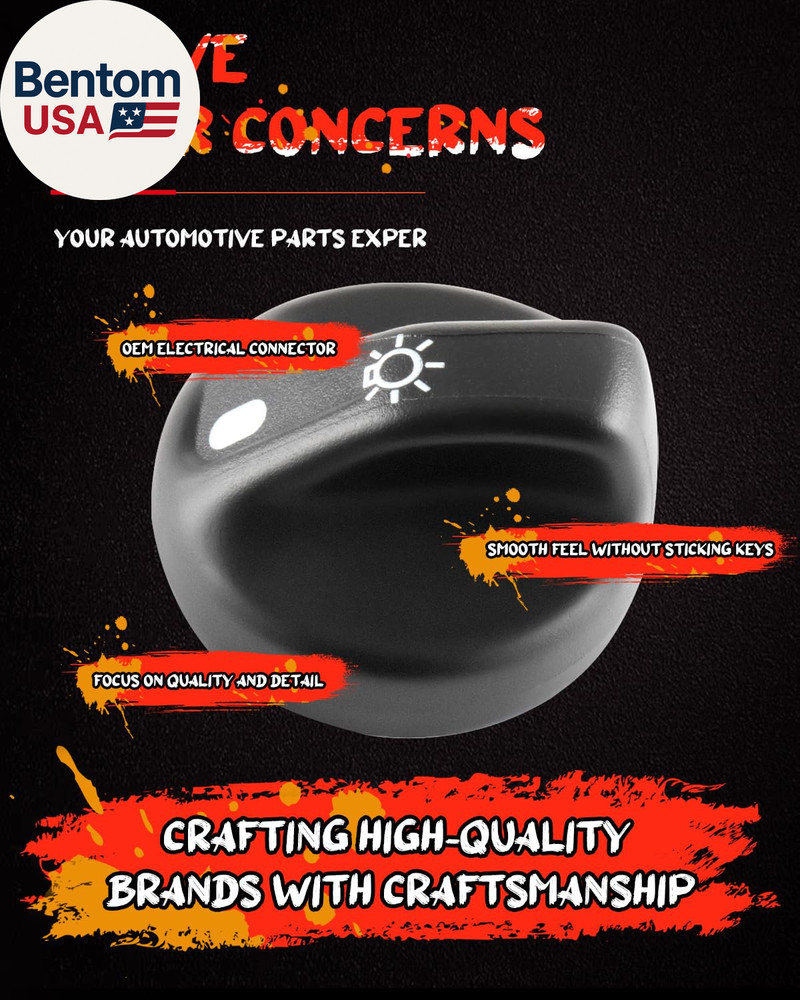 Headlamp Switch Knob Replacement - Fits Ford Excursion 2000-2001, Expedition 199