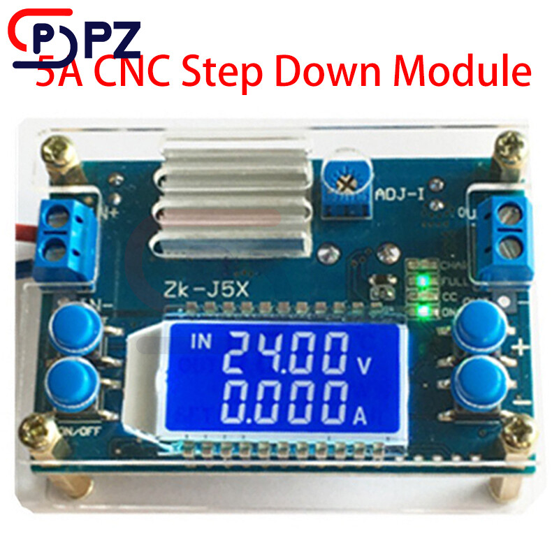 5A CNC Step Ddown Module DC-DC Adjustable Constant Voltage LCD Display Button