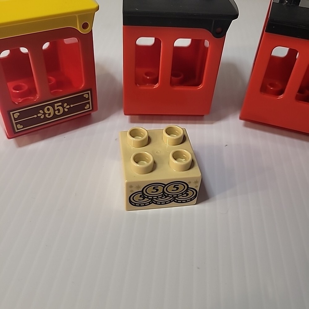 3x Replacement Duplo Engineer Cab And 1 Money Block
