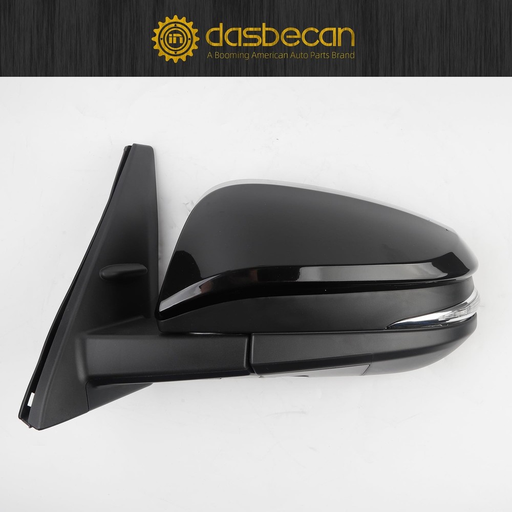 Dasbecan Left Driver Side Mirror Compatible with Toyota Side, Black