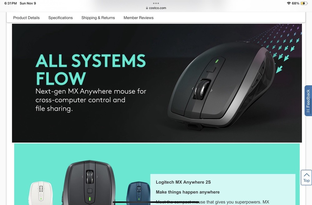 Brand New Sealed Logitech MX Keys Combo MX Keyboard & Mx Everywhere 2S Mouse