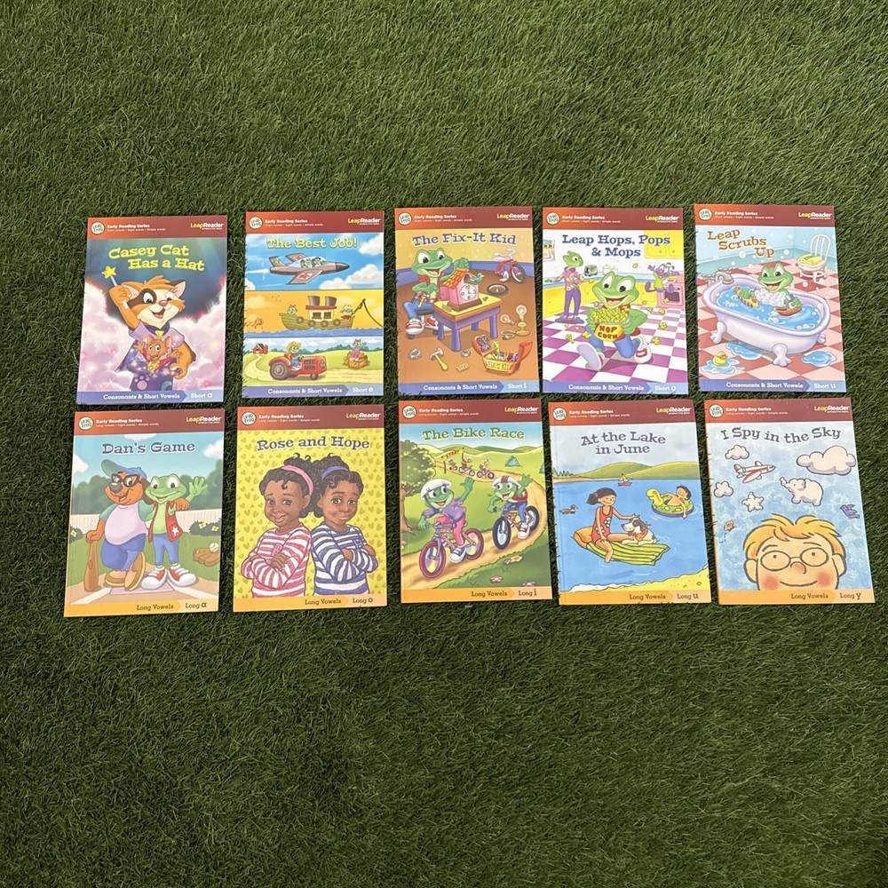 TWO LeapFrog LeapReader EARLY READING SETS: SHORT/LONG VOWELS | Updated versions
